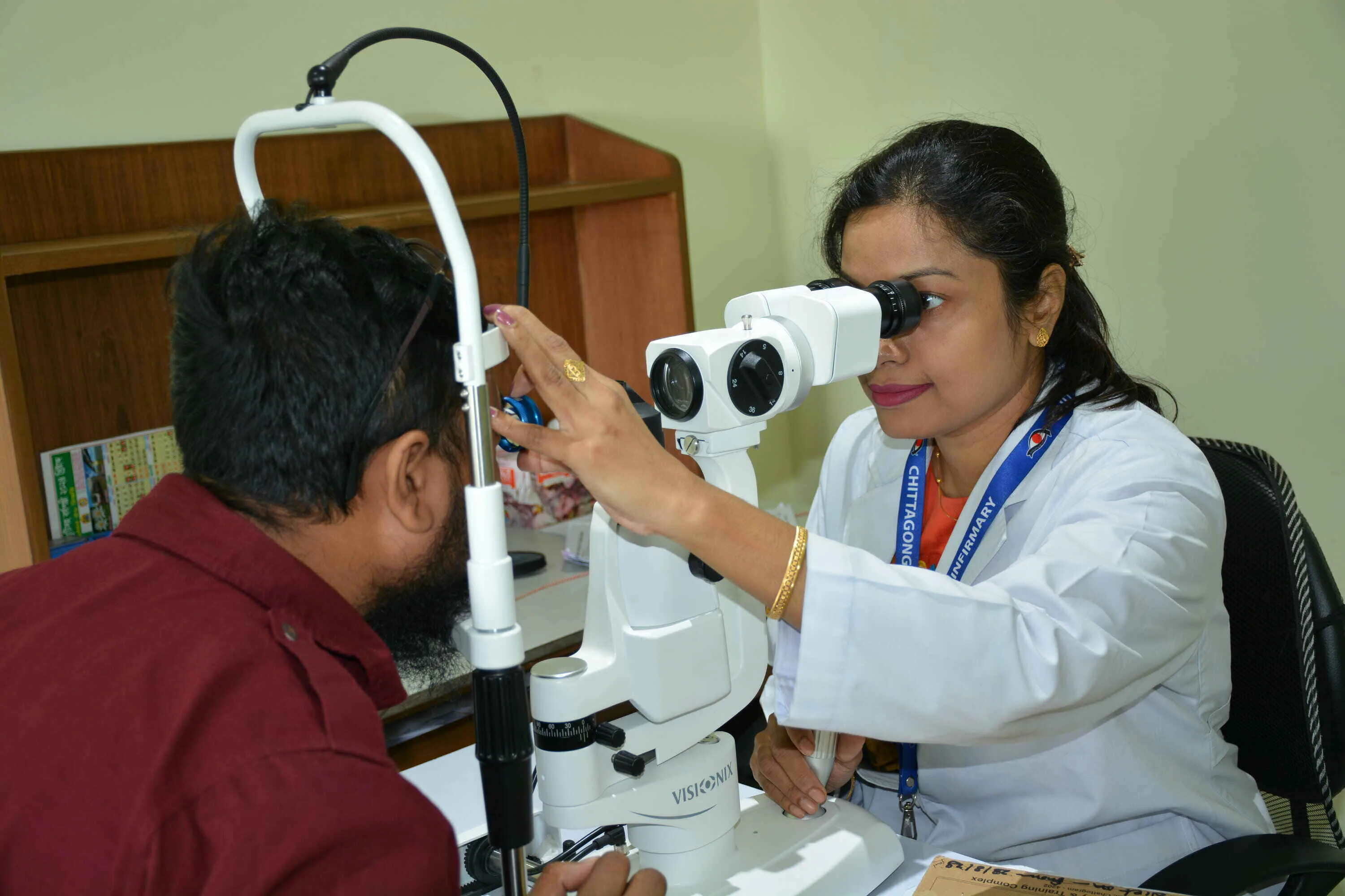 Diabetic retinopathy damage shown on retinal scan